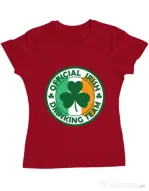 Tricou ADLER dama Irish Drinking Team Rosu