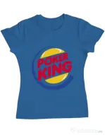 Tricou ADLER dama Poker King Albastru azuriu