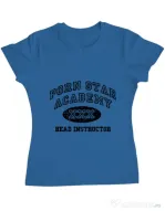 Tricou ADLER dama Porn star Academy Albastru azuriu