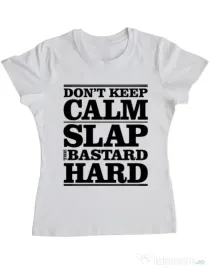 Tricou ADLER dama Slap the bastard Alb