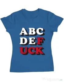 Tricou ADLER dama The alphabet Albastru azuriu