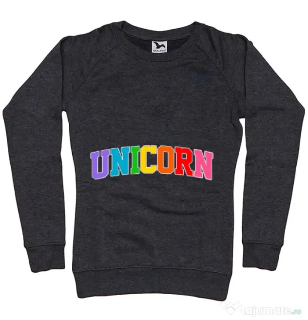 Bluza ADLER dama Unicorn Negru melanj