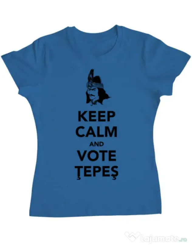 Tricou ADLER dama Vote Tepes Albastru azuriu