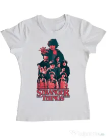 Tricou ADLER dama Stranger team Alb