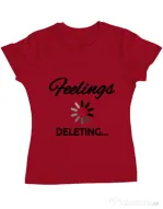 Tricou ADLER dama Deleting feelings Rosu