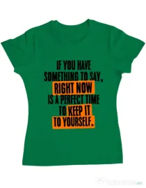 Tricou ADLER dama Keep it to yourself Verde mediu