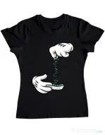 Tricou ADLER dama Magic sparkles Negru