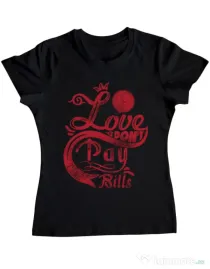 Tricou ADLER dama Love Negru