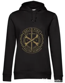 Hoodie dama cu gluga Cross Bones Negru