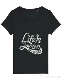 Tricou STANLEY STELLA dama Life Is A Journey Negru