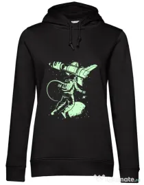 Hoodie dama cu gluga Lost In Space Negru