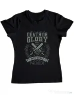 Tricou ADLER dama Death or Glory Negru