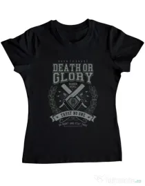 Tricou ADLER dama Death or Glory Negru