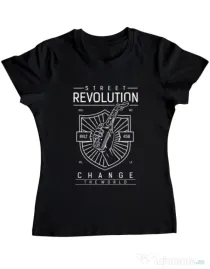 Tricou ADLER dama Street Revolution Negru