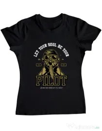 Tricou ADLER dama Let Your Soul Be Your Pilot Negru