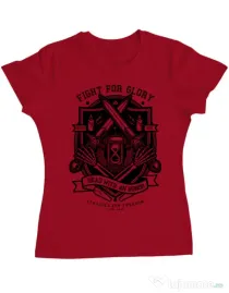 Tricou ADLER dama Fight For Glory Rosu