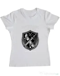 Tricou ADLER dama Skateboards Legend Alb
