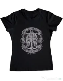 Tricou ADLER dama Think Like A Captain Act Like A Pirate Negru