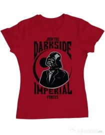 Tricou ADLER dama Darkside Rosu