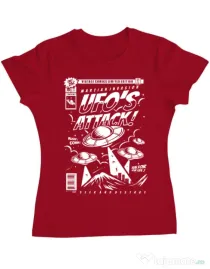 Tricou ADLER dama UFO Rosu