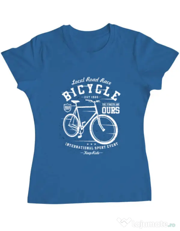 Tricou ADLER dama Bicycle Albastru azuriu