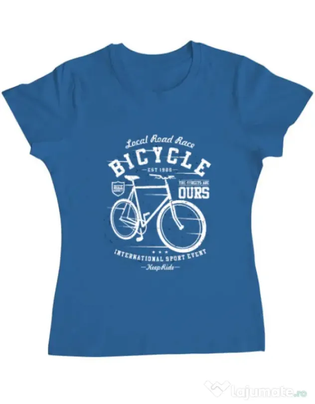 Tricou ADLER dama Bicycle Albastru azuriu