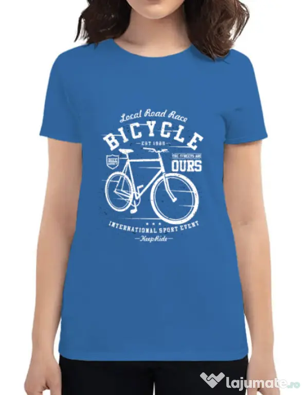 Tricou ADLER dama Bicycle Albastru azuriu