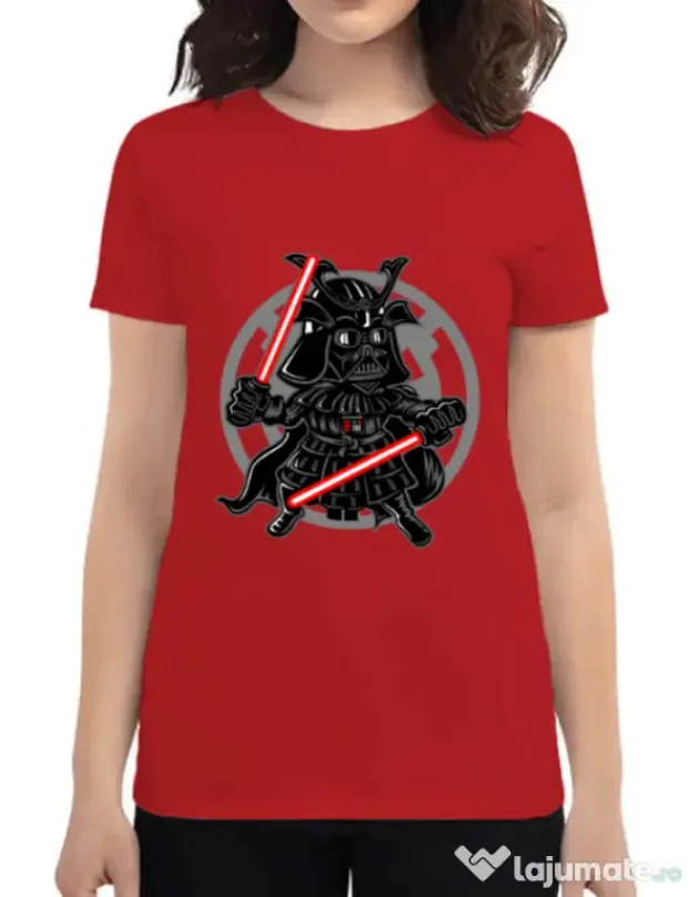 Tricou ADLER dama Darkside Samurai Rosu