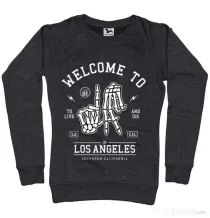 Bluza ADLER dama Welcome To L.A Negru melanj