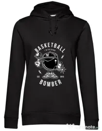 Hoodie dama cu gluga Basketball Bomber Negru