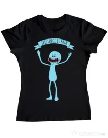Tricou ADLER dama Existence is pain Negru