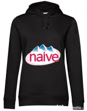 Hoodie dama cu gluga Naive Negru 