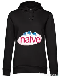 Hoodie dama cu gluga Naive Negru