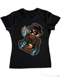 Tricou ADLER dama Chemical board Negru