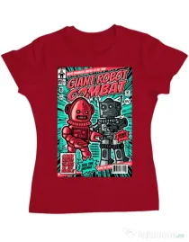 Tricou ADLER dama Giant robot combat Rosu