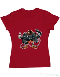 Tricou ADLER dama Lets play Rosu