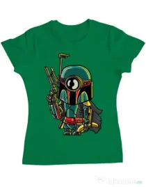 Tricou ADLER dama Minion Boba Fett Verde mediu