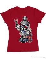 Tricou ADLER dama Barber Skater Rosu