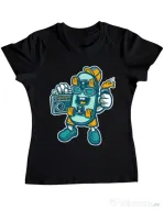 Tricou ADLER dama Skate bastard Negru