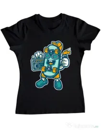 Tricou ADLER dama Skate bastard Negru