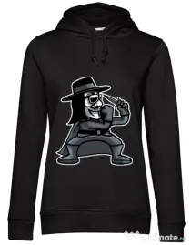 Hoodie dama cu gluga Fighting Vendetta Negru