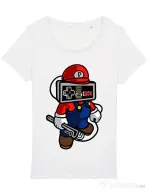 Tricou STANLEY STELLA dama Player head Alb