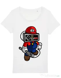 Tricou STANLEY STELLA dama Player head Alb