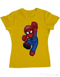 Tricou ADLER dama Spider Plumber Galben