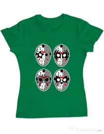 Tricou ADLER dama Jason Rock Faces Verde mediu