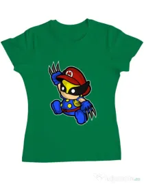 Tricou ADLER dama Mario Wolverine Verde mediu
