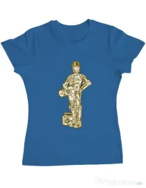 Tricou ADLER dama Street C3PO Albastru azuriu