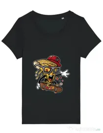 Tricou STANLEY STELLA dama Pizza Skater Negru