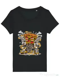 Tricou STANLEY STELLA dama Pizza Gangster Negru