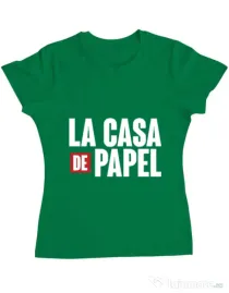 Tricou ADLER dama La casa de papel Verde mediu